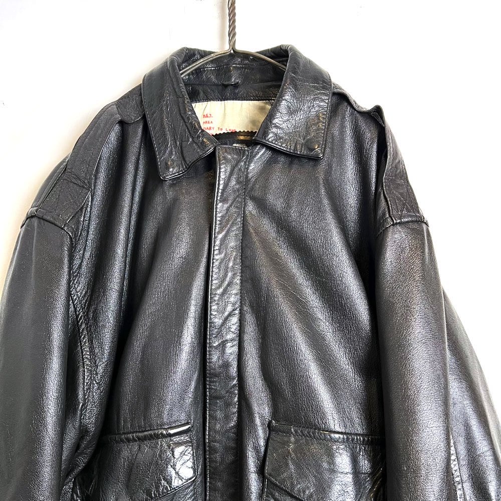 FIRST] Vintage A-2 Style Leather Jacket [1980s-] Vintage Type A-2