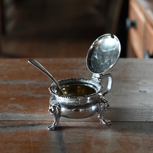 Mustard Pot / マスタードポット〈 小物入れ・シュガーポット・カフェ・店舗什器・アンティーク・ヴィンテージ 〉113985