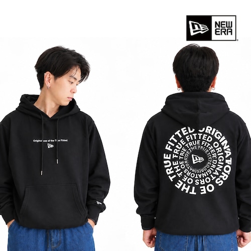 New era ニューエラ Circle OOTTF スウェット プルオーバー フーディー 11オンス 裏毛 刺繍 パーカー コットン デイリー ブラック 15129292