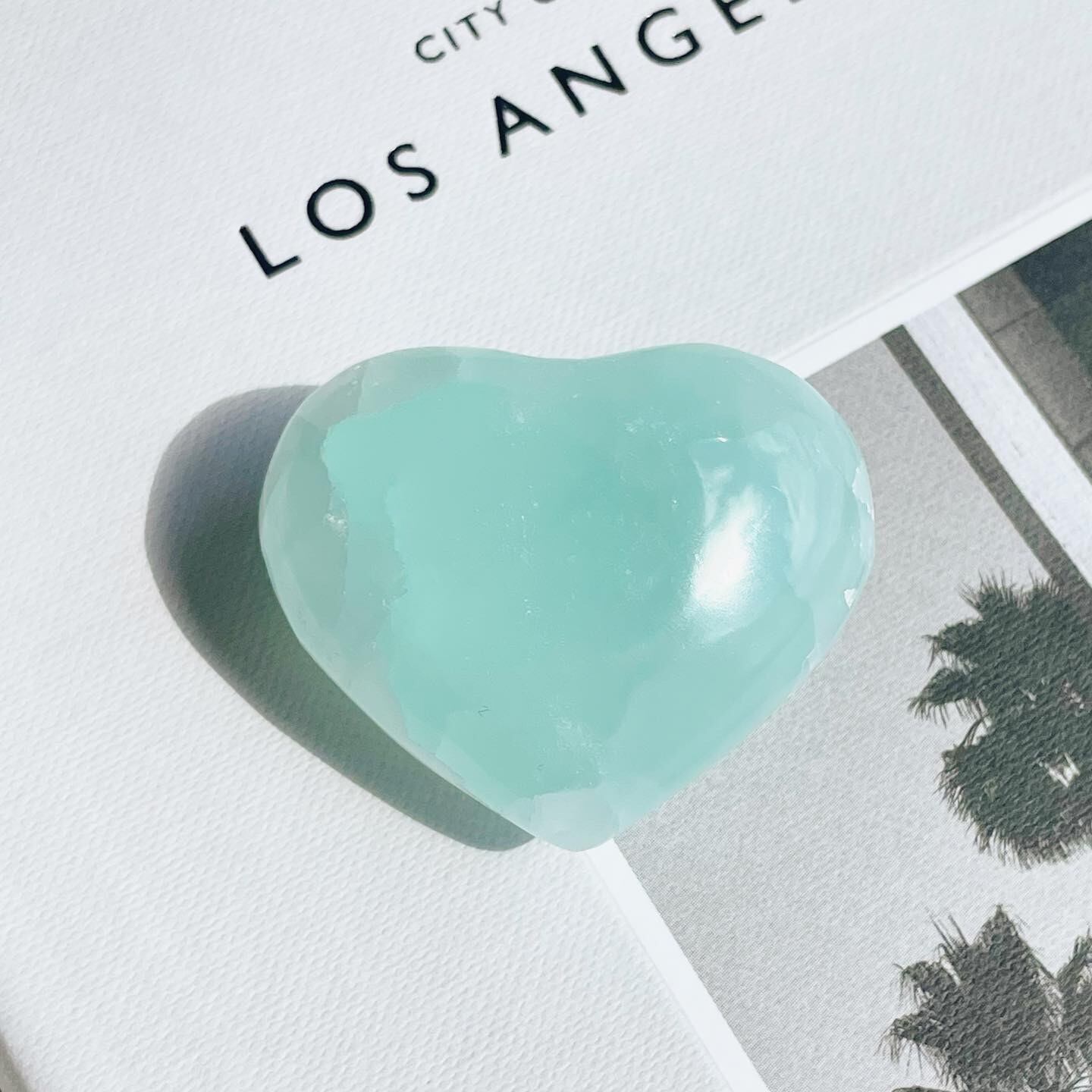 Caribbean Blue Calcite Heart 12