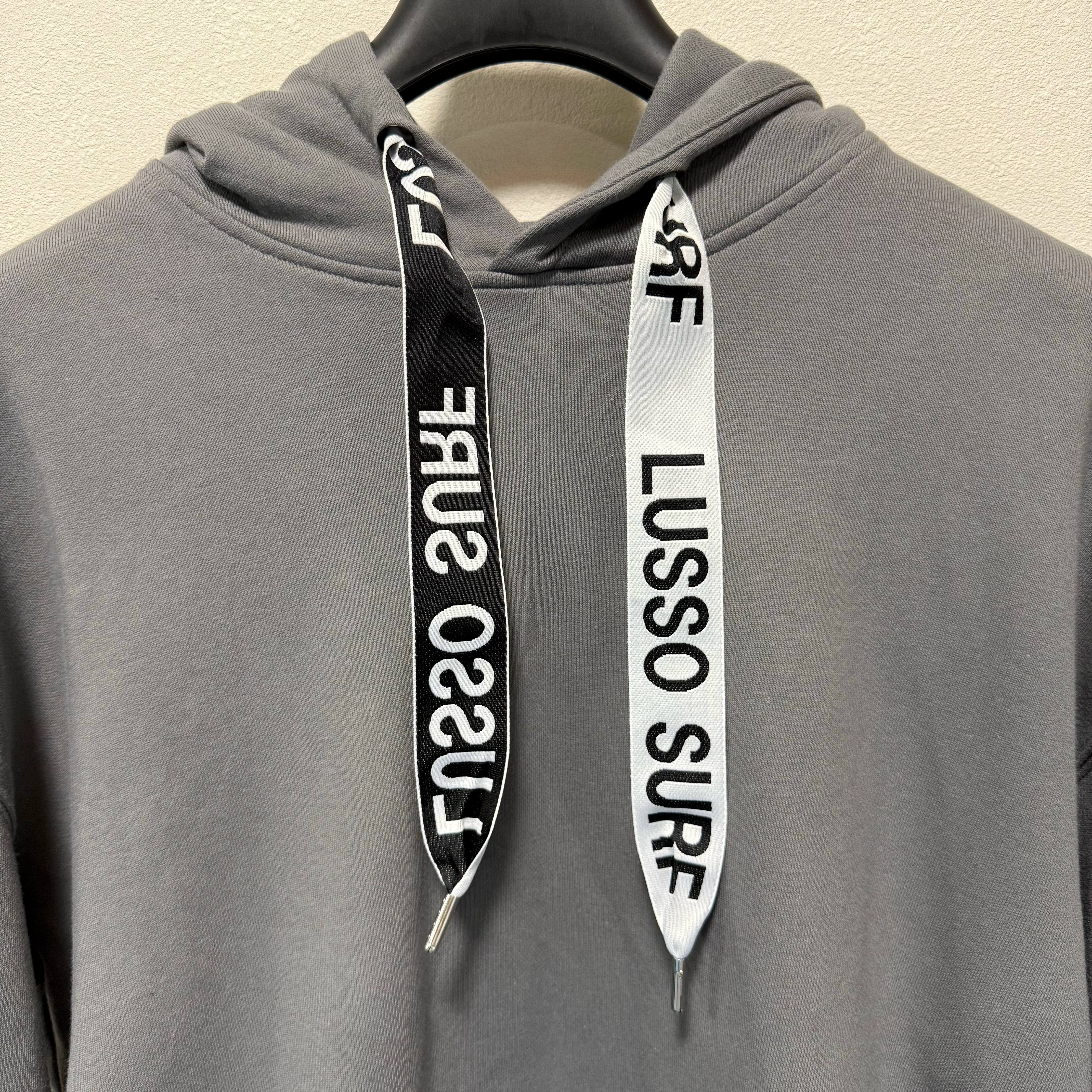 LUSSO SURF Logo Strings Hoodie 【Grey】 | LUSSO SURF