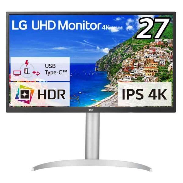 中古】LG モニター ディスプレイ 27US500-W 27インチ/4K(3840