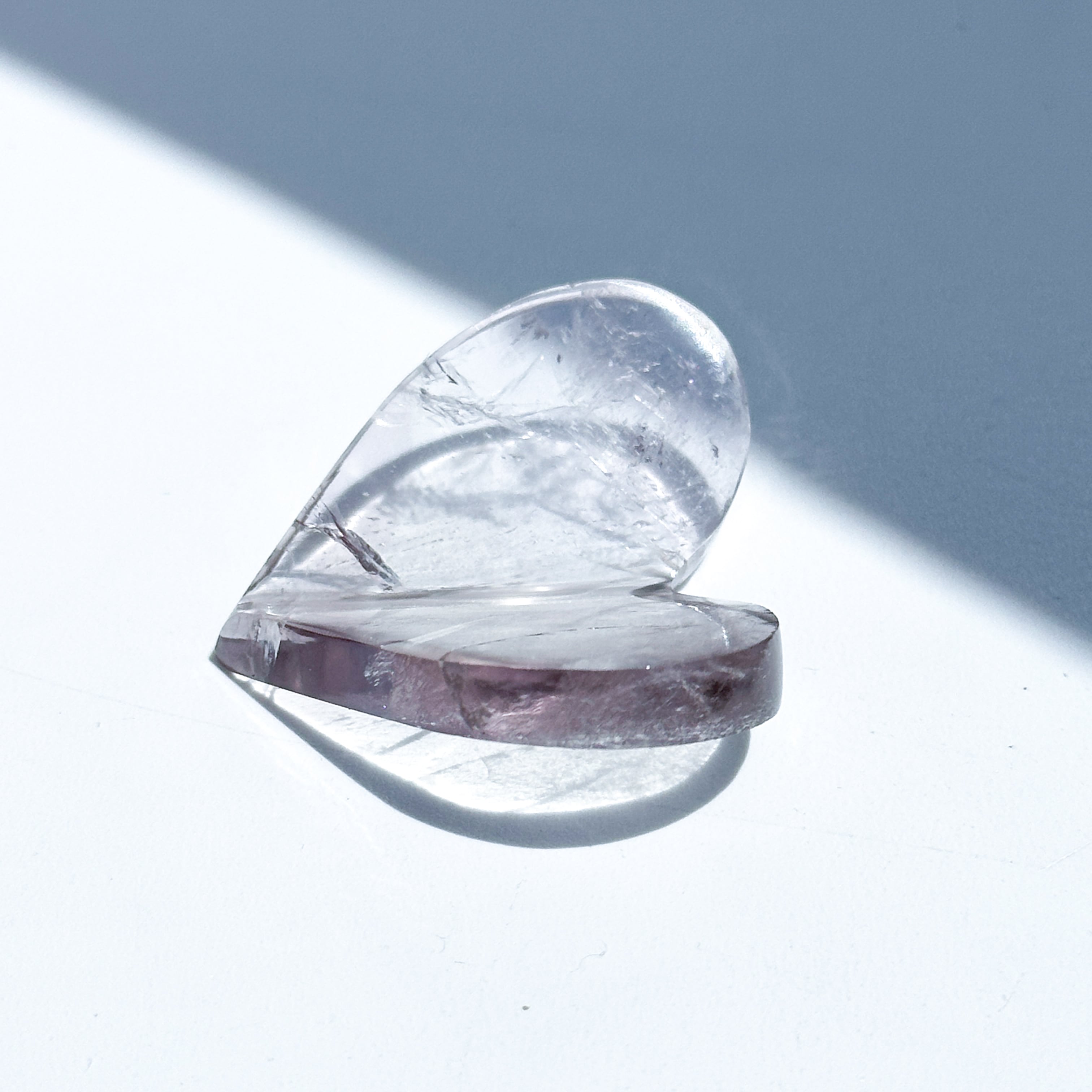アメジスト 3Dハート 03♡Amethyst heart ♡天然石・鉱物