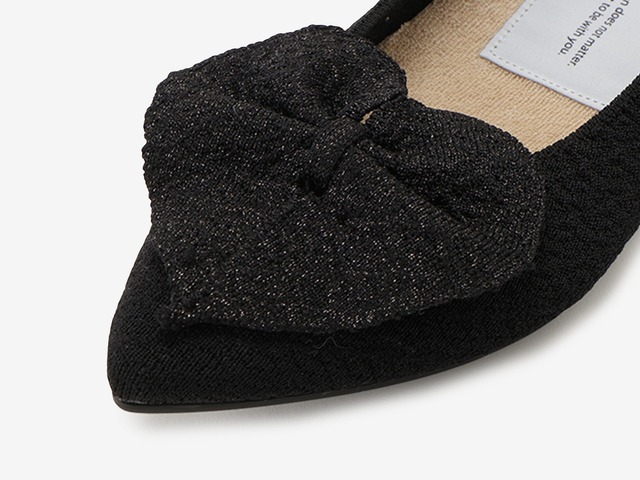 Cœur Flat Pumps / BLACK CŒUR