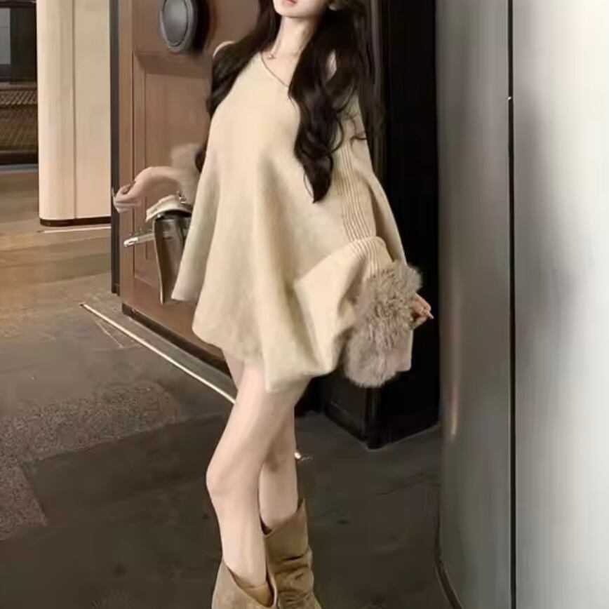 fur sleeve relax knit