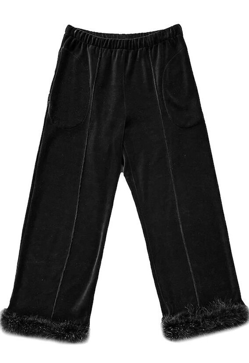 Anett Velour Trousers - Black