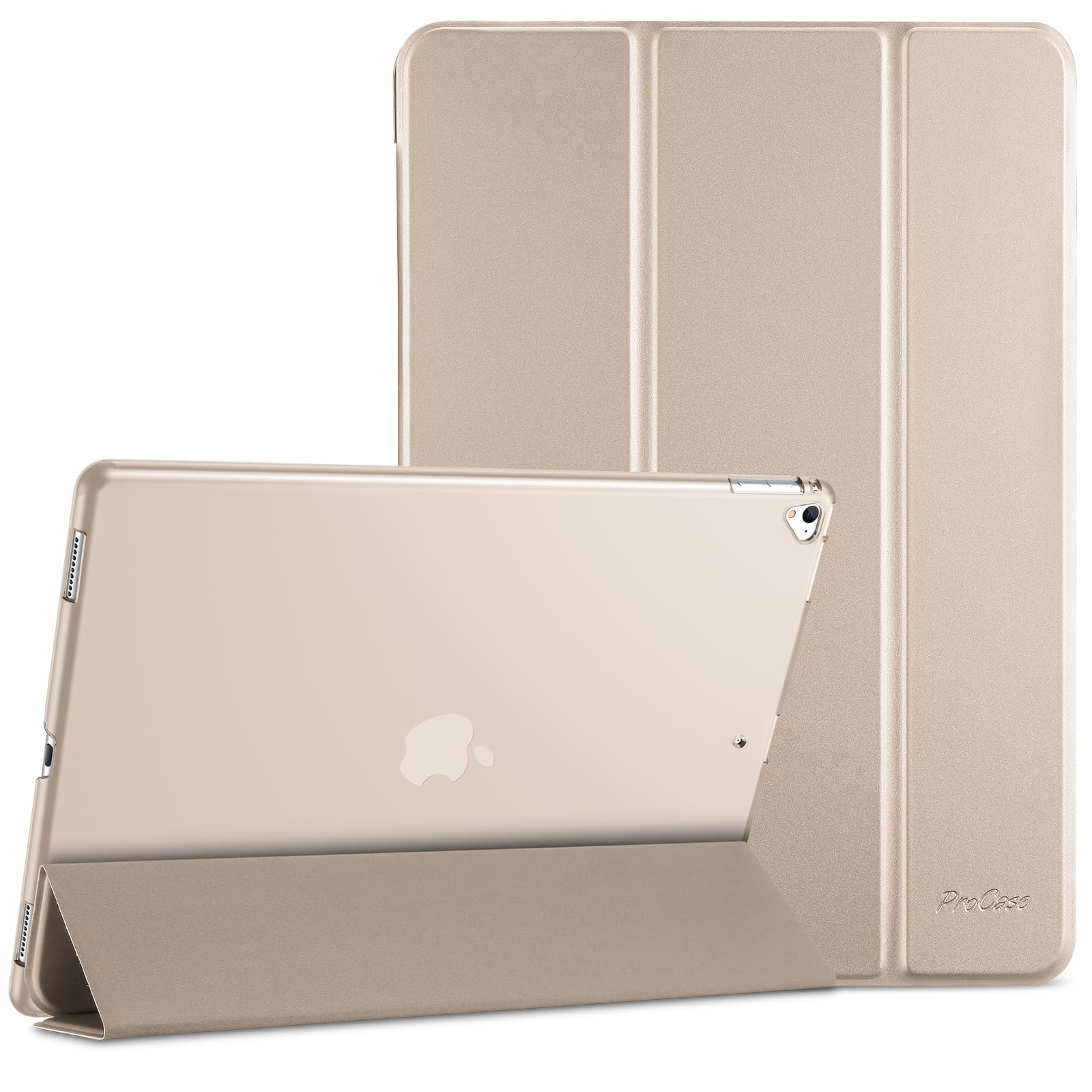 ProCase iPad Pro 12.9"ケース 第2世代 (2017) / 第1世代 (2015) 用 スマート 超スリム 軽量 スタンド 保護ケース 半透明フロスト バックカバー 適用機種:iPad Pro 12.9" 2世代 2017 / 1世代 2015 - スターライト
