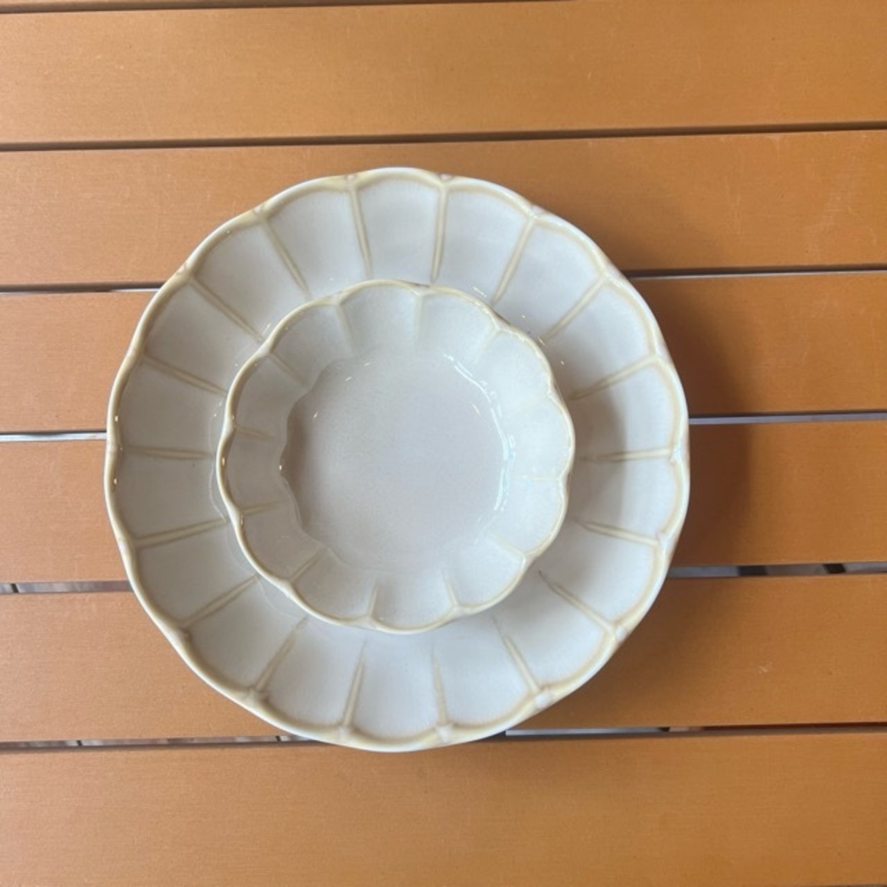 Vintage深皿　White　美濃焼　白　ケーキ皿　ボウル　パスタ皿　深皿　和食器　陶器　織部