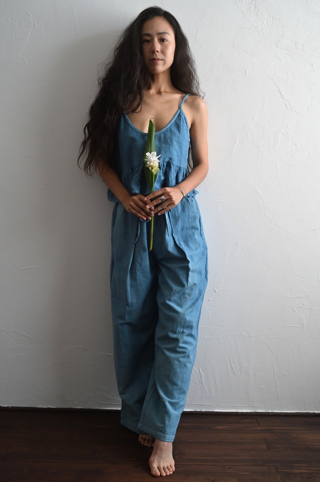 Indigo Dyed Airy Top
