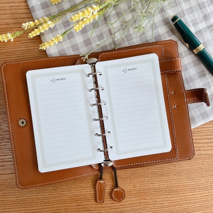 ミニ6穴サイズ/フリー罫線メモリフィル