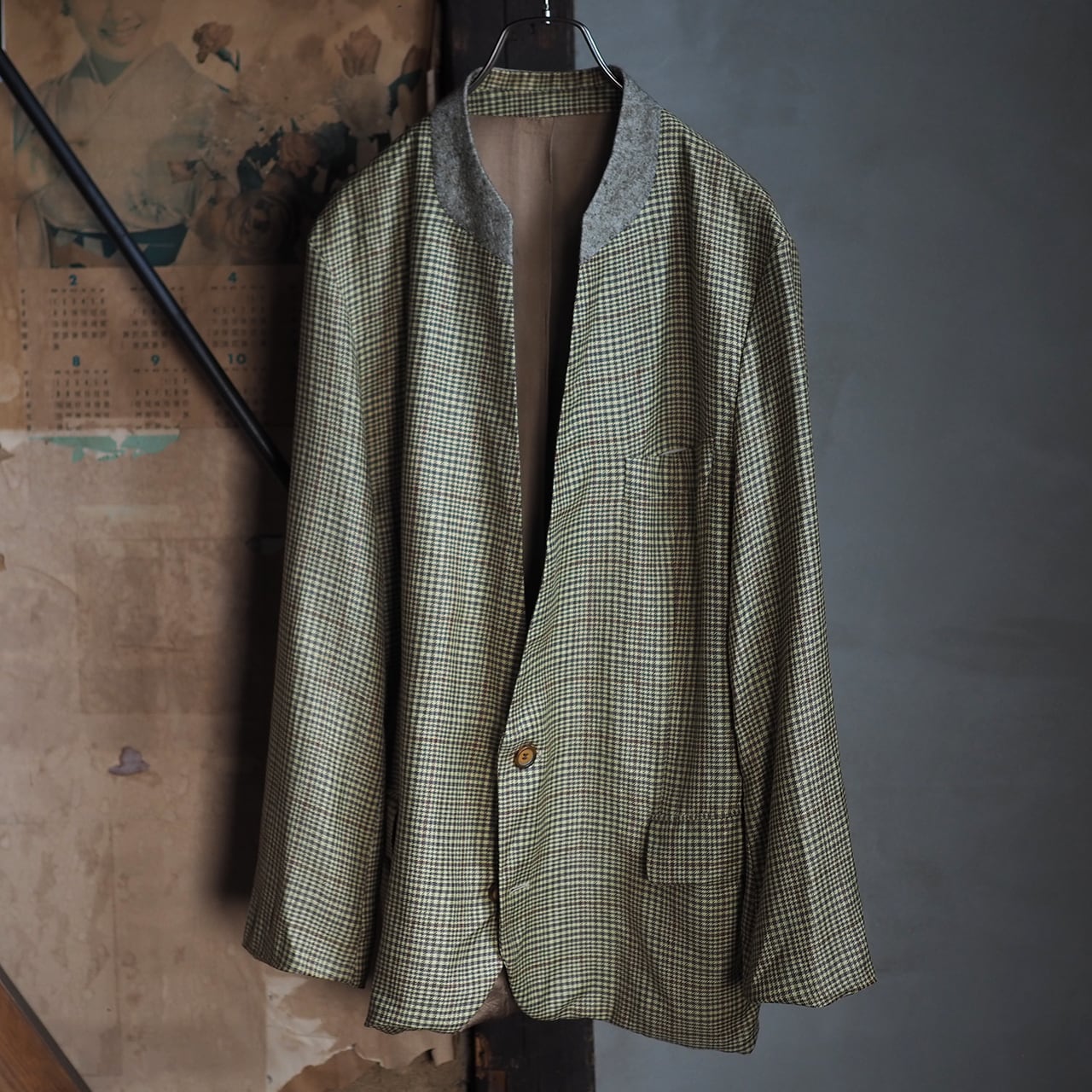 おみつのおつくろい HUGO BOSS シルクウール ノーカラージャケット