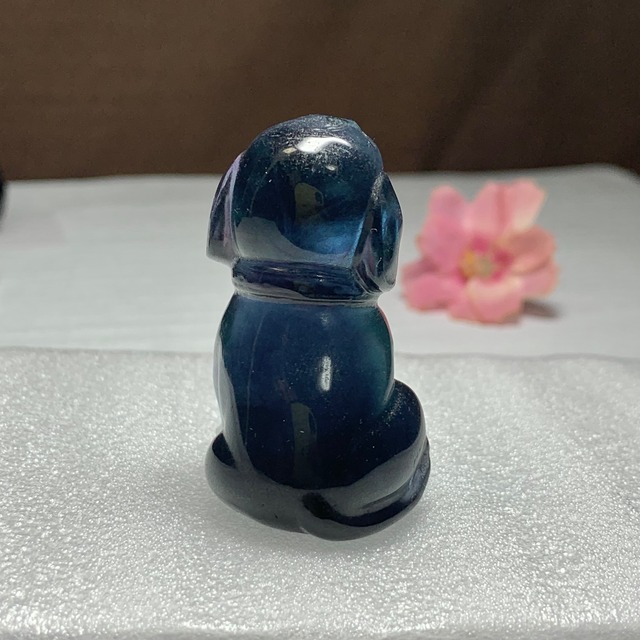 送料込み☆11.フローライト犬・インテリア