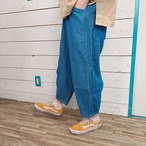 6ozカラーツイルデニム　タックデザインパンツ    P-533