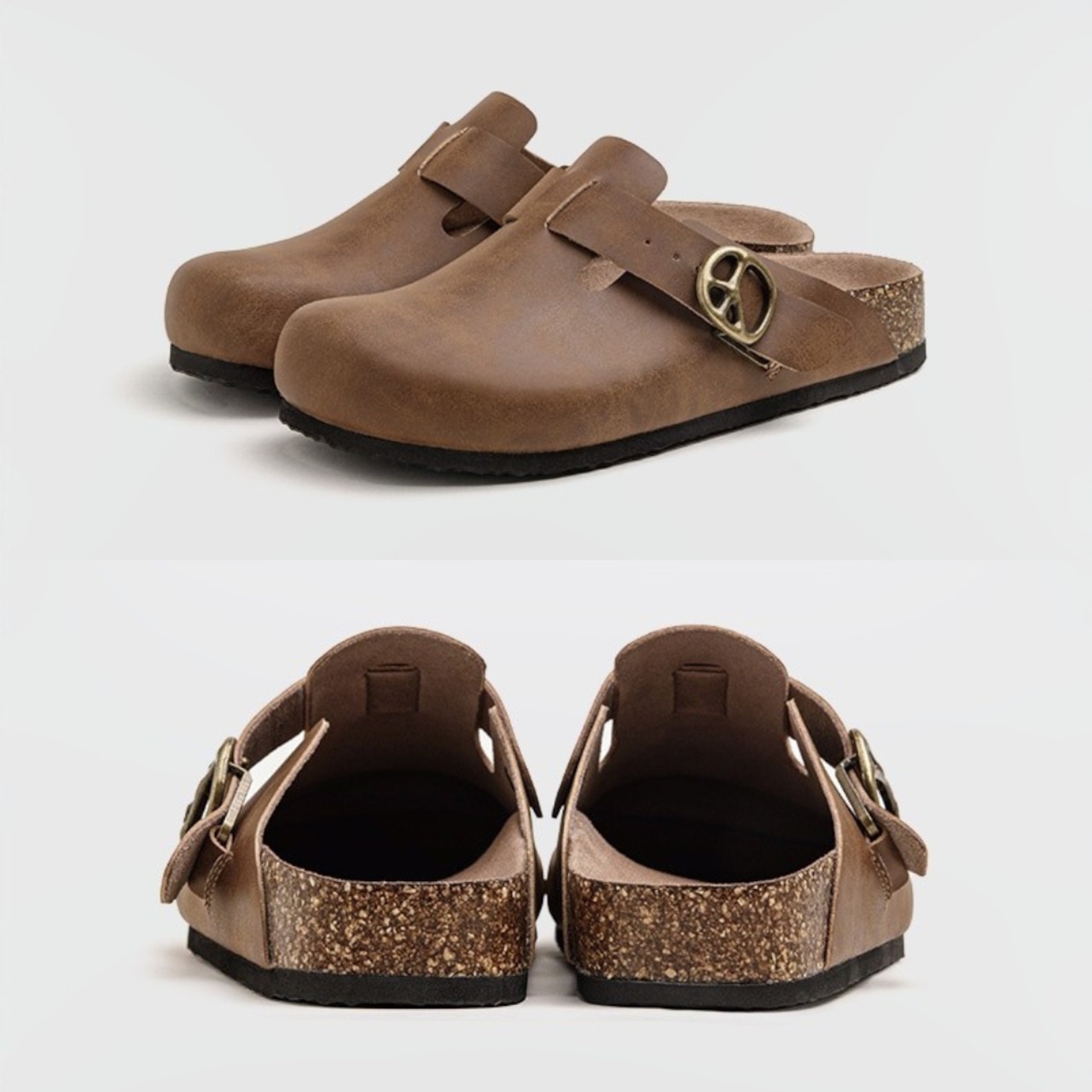 Crazy Horse Leather Clog Sandal Shoes/ クレイジーホース レザー 本革 クロッグ サンダル シューズ
