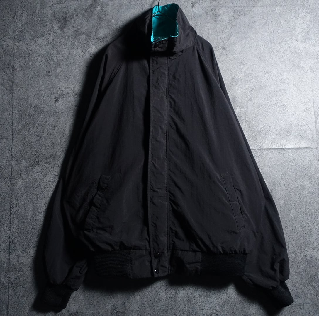 90s “AUBURN SPORTSWEAR” Black Nylon Track Jacket