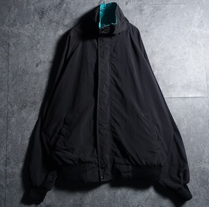 90s “AUBURN SPORTSWEAR” Black Nylon Track Jacket