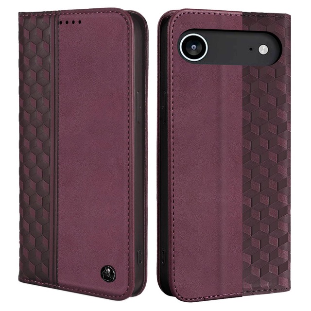 CASAFUNY 用の iphone17 air ケース 手帳型 耐衝撃 本革PUレザー 対応 アイフォン17air ケース 手帳型 お洒落 携帯カバー TPUソフト 落下防止 保護カバー カードポケット付き スマホケース 軽量 カード収納 横置き機能 マグネット(6.9インチ)クラレット