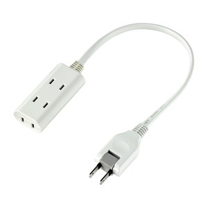 【在庫のみ】エルパ(ELPA) ちょっとコードタップ 旅行 コンセント 持ち運び 3個口 30ｃｍ 125V 15A スイングプラグ WB-CT303B(W)