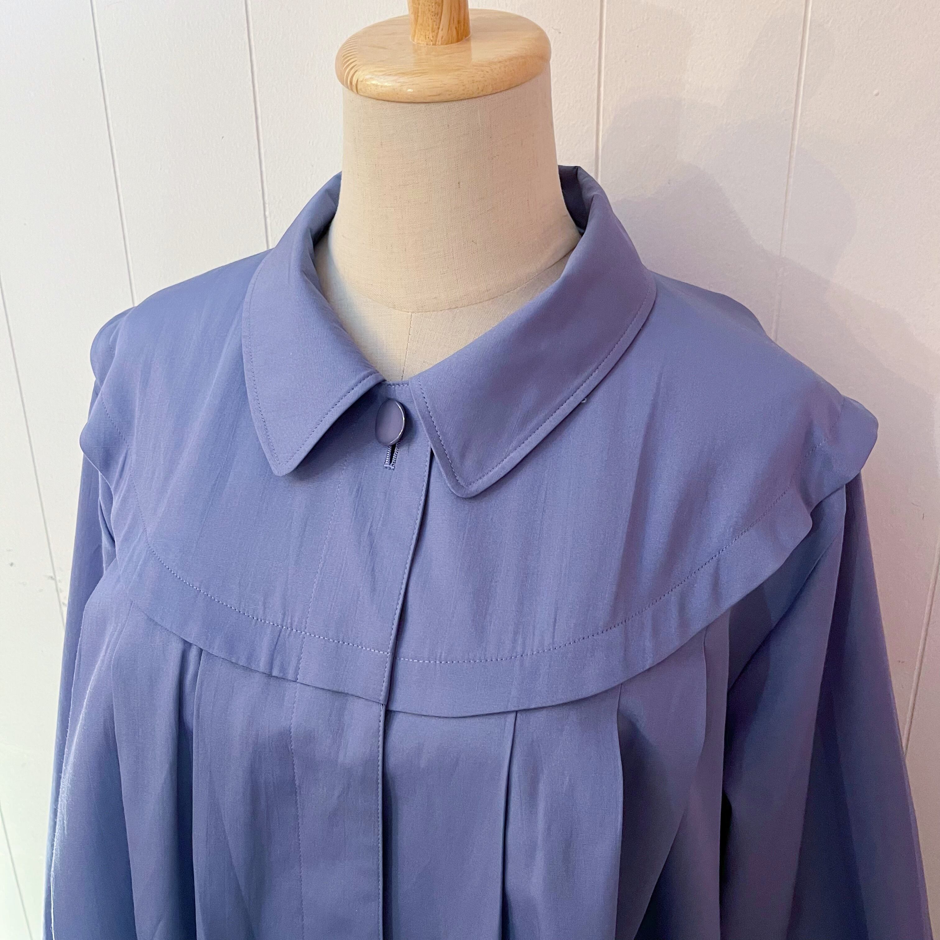 blue lavender spring coat