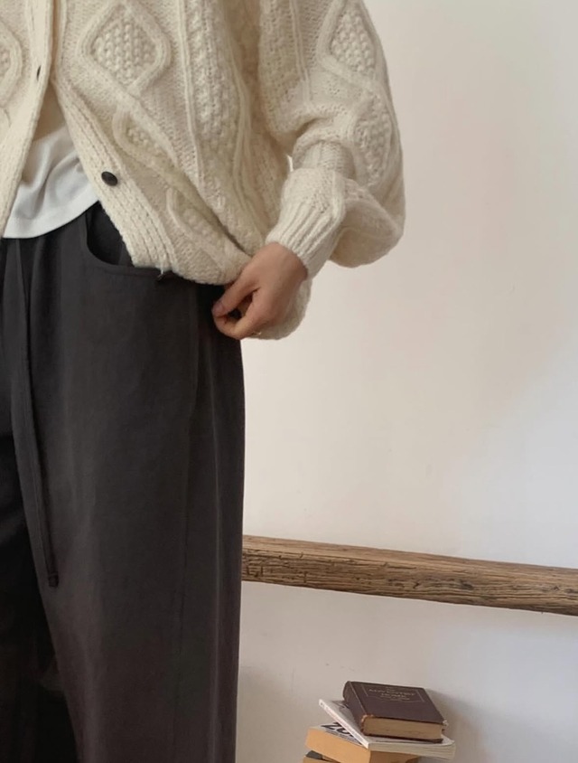 (LITER) Dover winter string pants / 2color