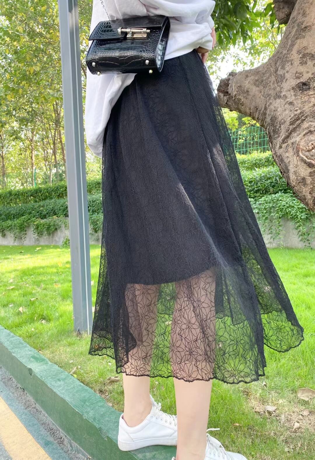 花柄レーススカート　AJ1365-E007