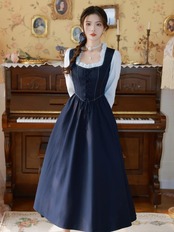 【0145】Vintage Cotton Frill Long Sleeve Dress