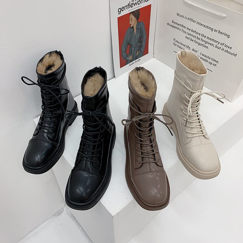 ブーツスタイルウィンターベルベットブラックアンクル レース 靴 シューズ 冬物 レースアップ フェイクシューズ86695758175