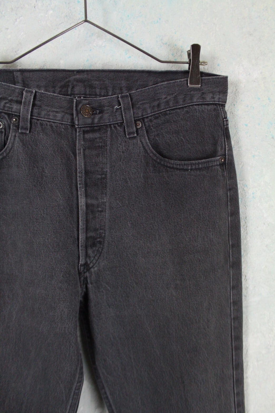 90's LEVI'S 501 先染めブラックデニムパンツ MADE IN USA【CU 90's LEVI'S 501 先染めブラックデニムパンツ MADE IN USA【CU