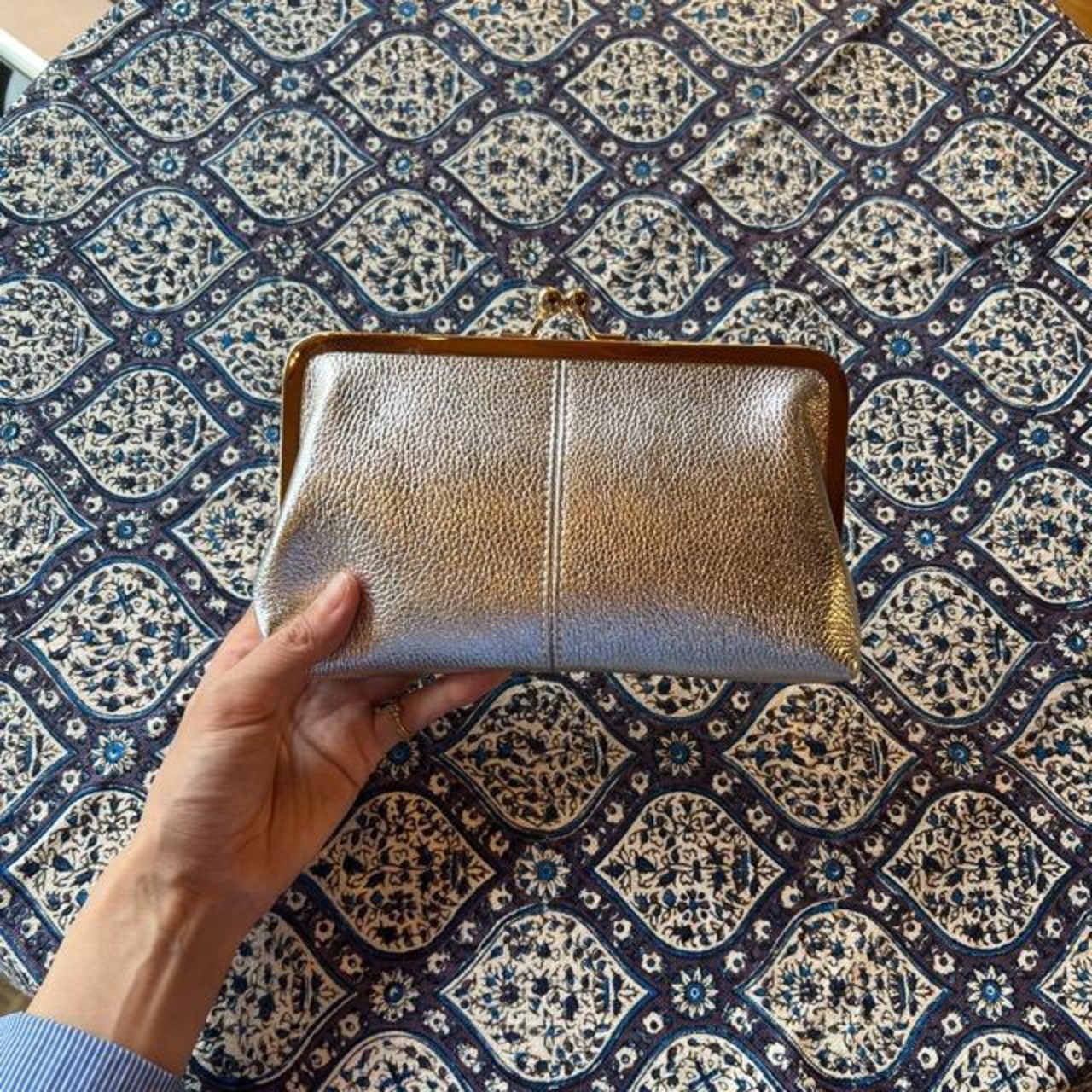 TOPANGA Accessory　Metallic Clasp Wallet 　Silver　メタリック　がま口　　シルバー　メタリック　財布　アクセサリー　　持ち運び収納　ウォレット