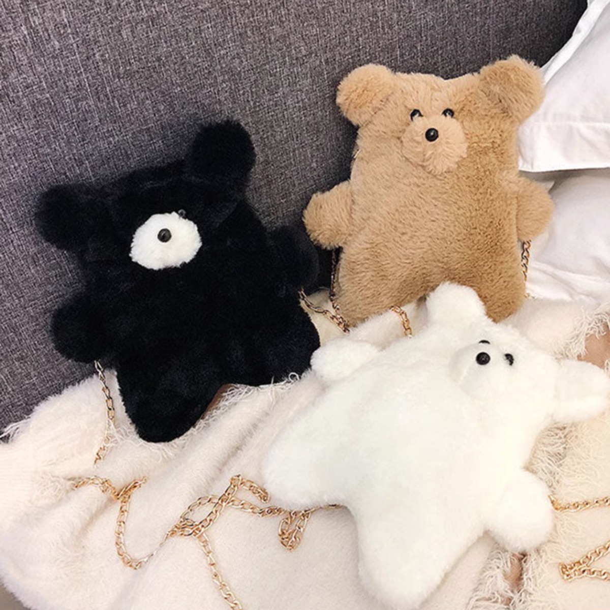 クマ顔デザイン ポシェット ホワイトANTEPRIMA クマ顔デザイン ポシェット ホワイトANTEPRIMA