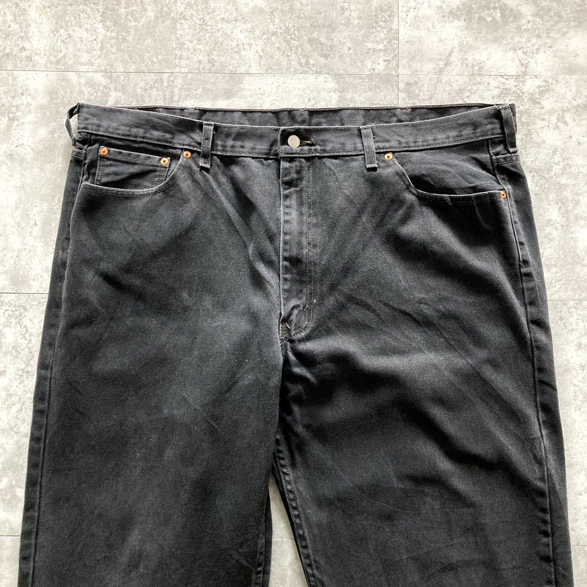 W46 L32】Levis 550 リーバイス ジッパーフライ ブラックデニム W46 L32】Levis 550 リーバイス ジッパーフライ ブラックデニム