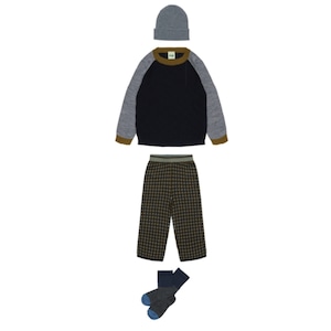 ＜FUB＞Baby&Kids カラーブロック クルーネック セーター Colour Block Crew(dark navy)