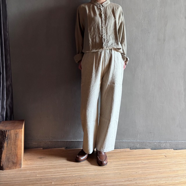 MITTAN｜亜麻苧麻絹ワイド 生成  PT-121