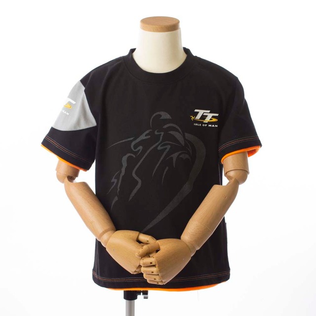 Kids TT Custom Shadow Bike Tee with Orange Trim