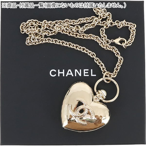 上品なファッション Unused Exhibits CHANEL シャネル ネックレス ハート ロケット ネックレス、ペンダント、チョーカー