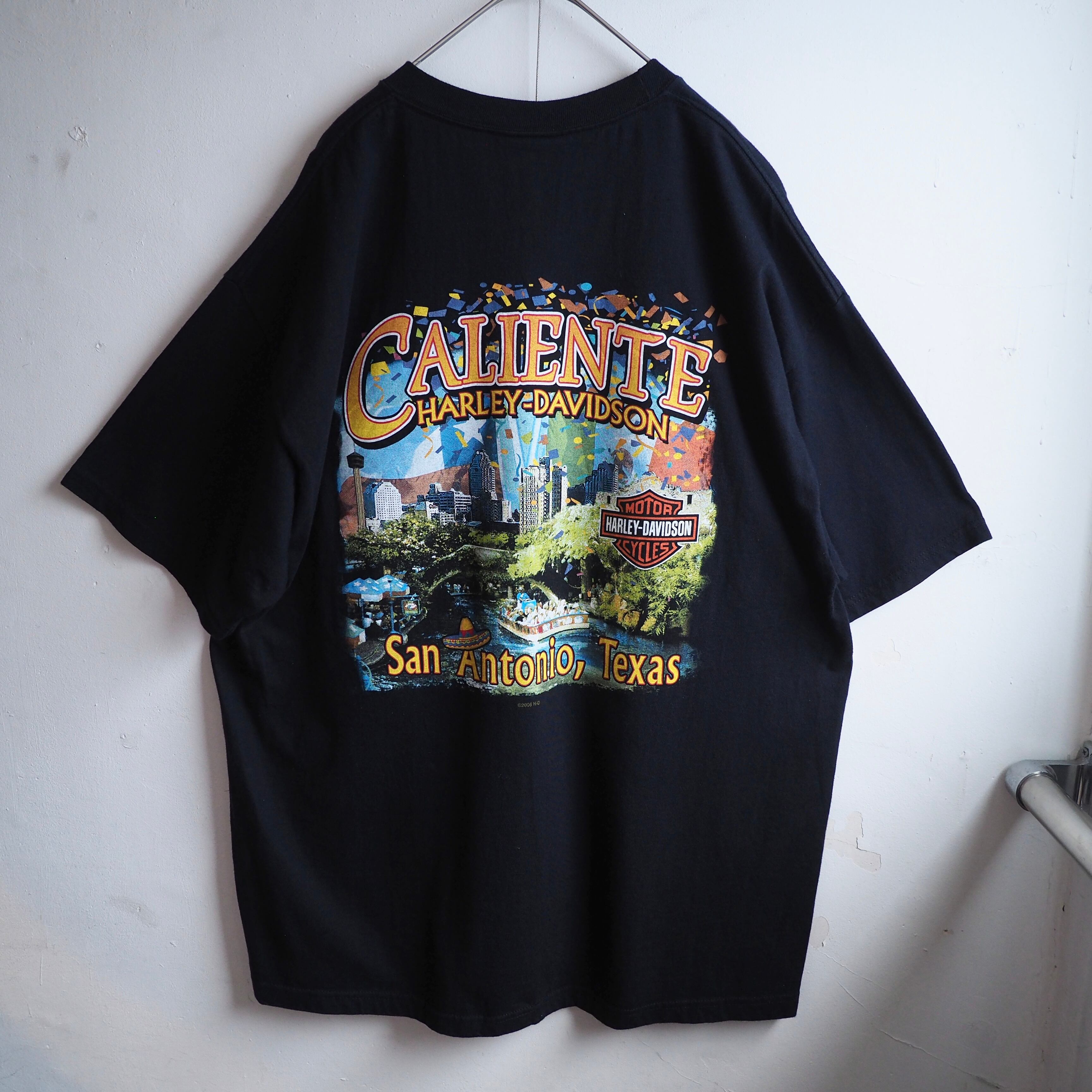 ” Harley-Davidson ” Casino printed Black loose Tee (made in Usa)