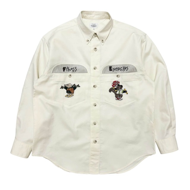 古着 カステルバジャック ボタンダウンシャツ クリーニング済み Castelbajac 90s ライカ期 サイズ３ メンズ 実寸L相当