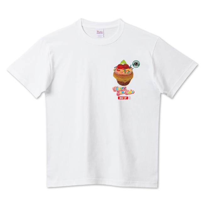 ＜新作！7XLまで＞チェリージャムケーキ・ワンポイント Tシャツ-RETRO Tシャツ