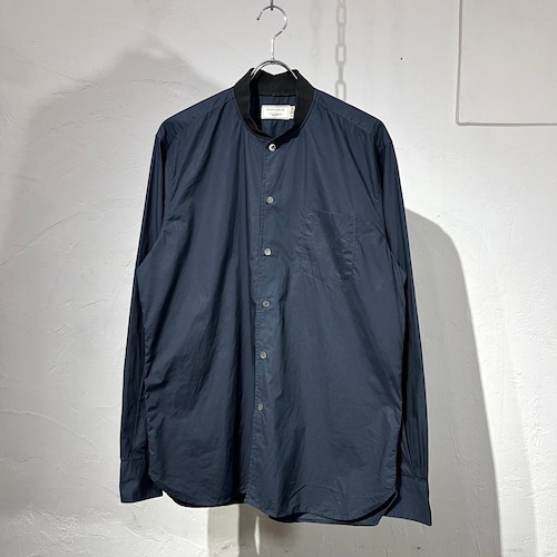 2016SS MAISON KITSUNE Band Rib Collar Cotton Shirt