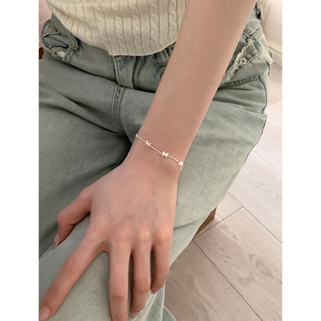 suzyaccシルバーリボンブレスレット