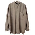 Dead stock 90's phiz Silk Shirt 【Band collor Taupe】