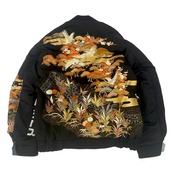 【bomber37】再構築リバーシブルボンバー Kimono×denim MIX BOMBER JACKET