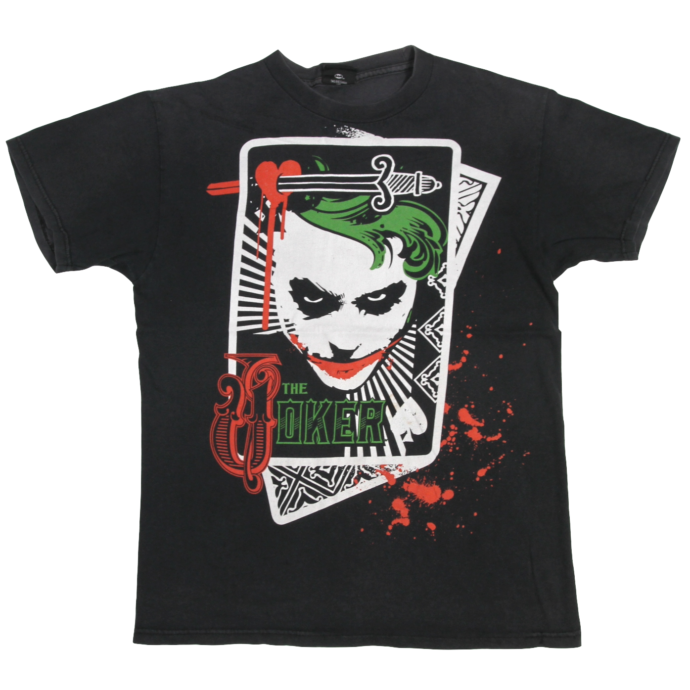 USED【M】Vintage 00s Movie THE DARK KNIGHT JOKER Playing Card Tee / ©️2008