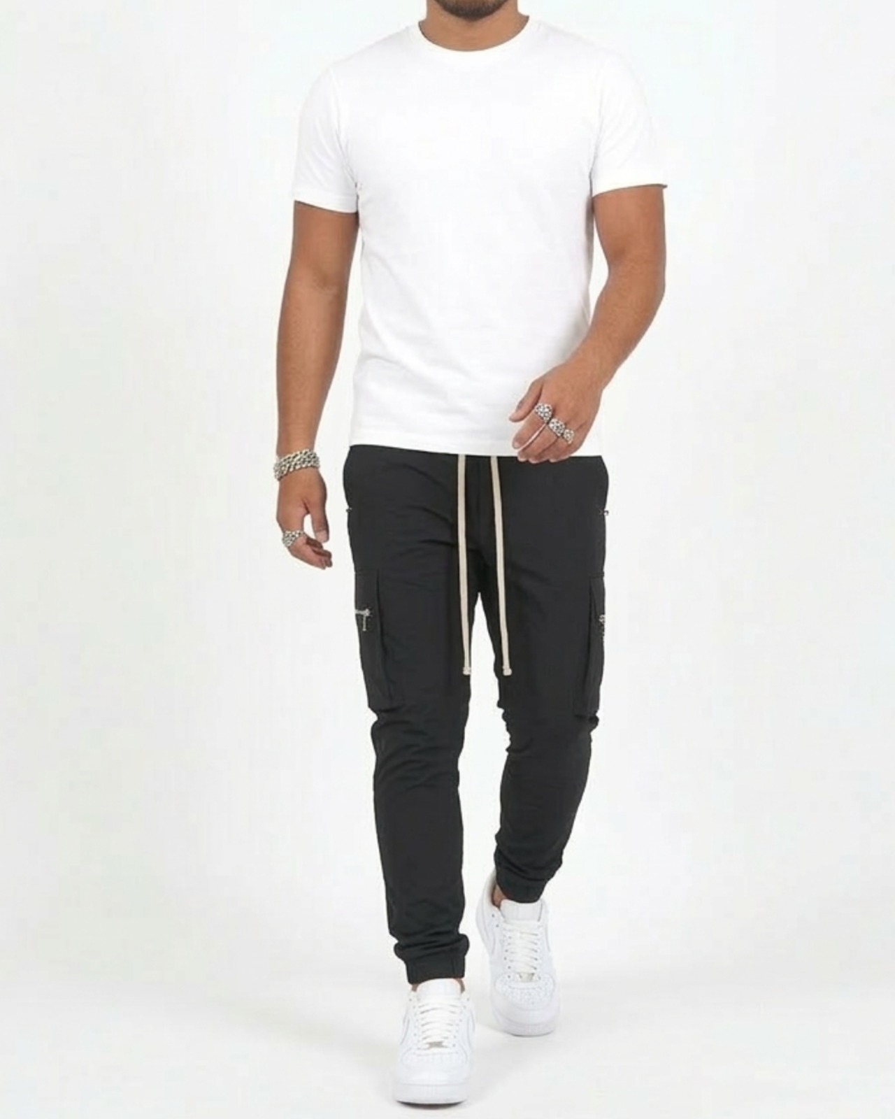 サイドポケットスリムフィットパンツ(P00013)