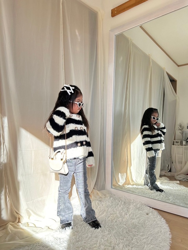 《即納》〜ボーダーニットカーディガン〜