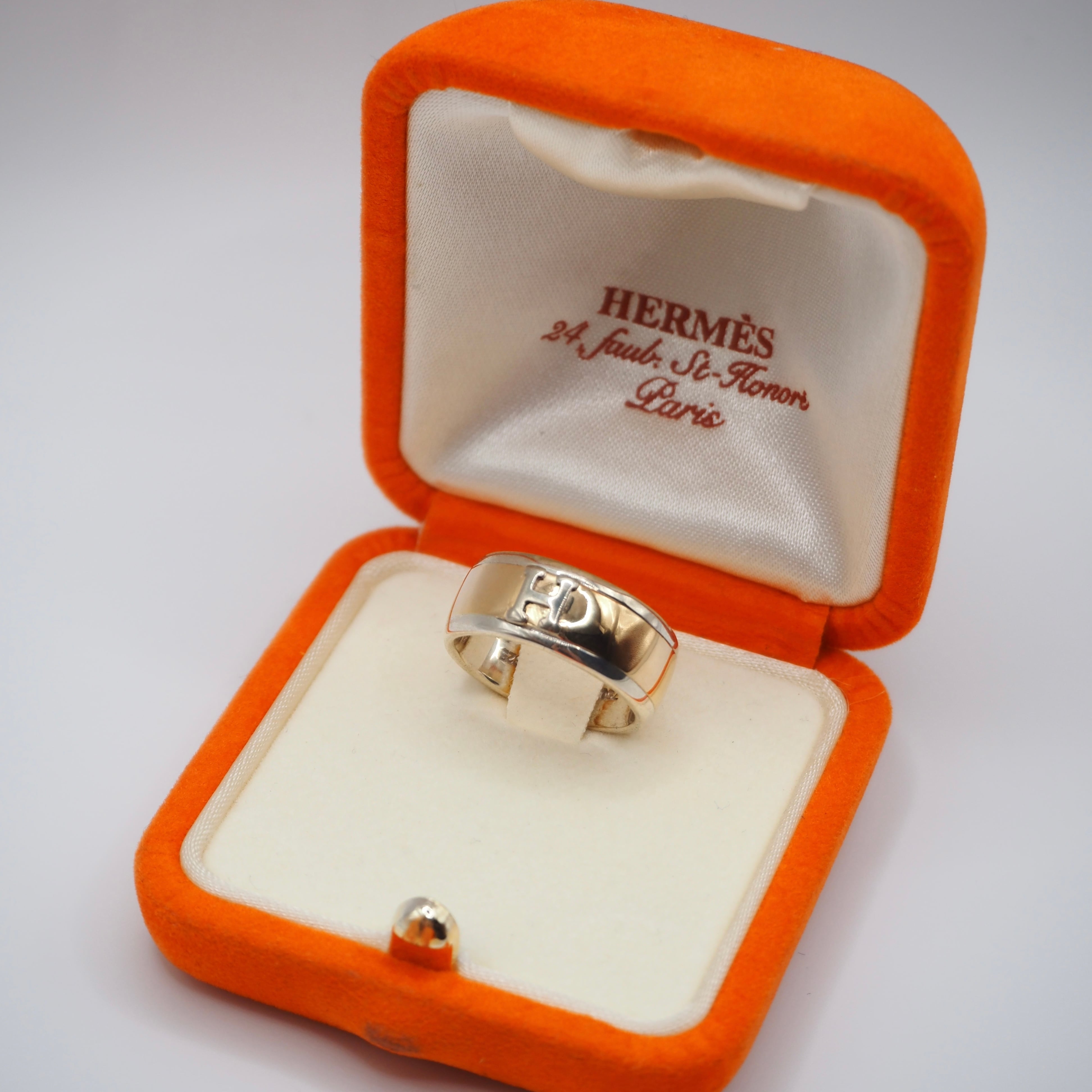 HERMES　シルバー925 K18 コンビリング HERMESシルバー925 K18 コンビリング