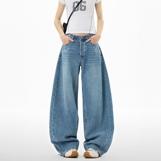 バックポケットロゴワイドデニム R00970