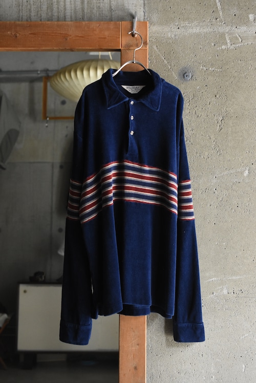 OK／70's "VAN HEUSEN" mulch boader knit polo