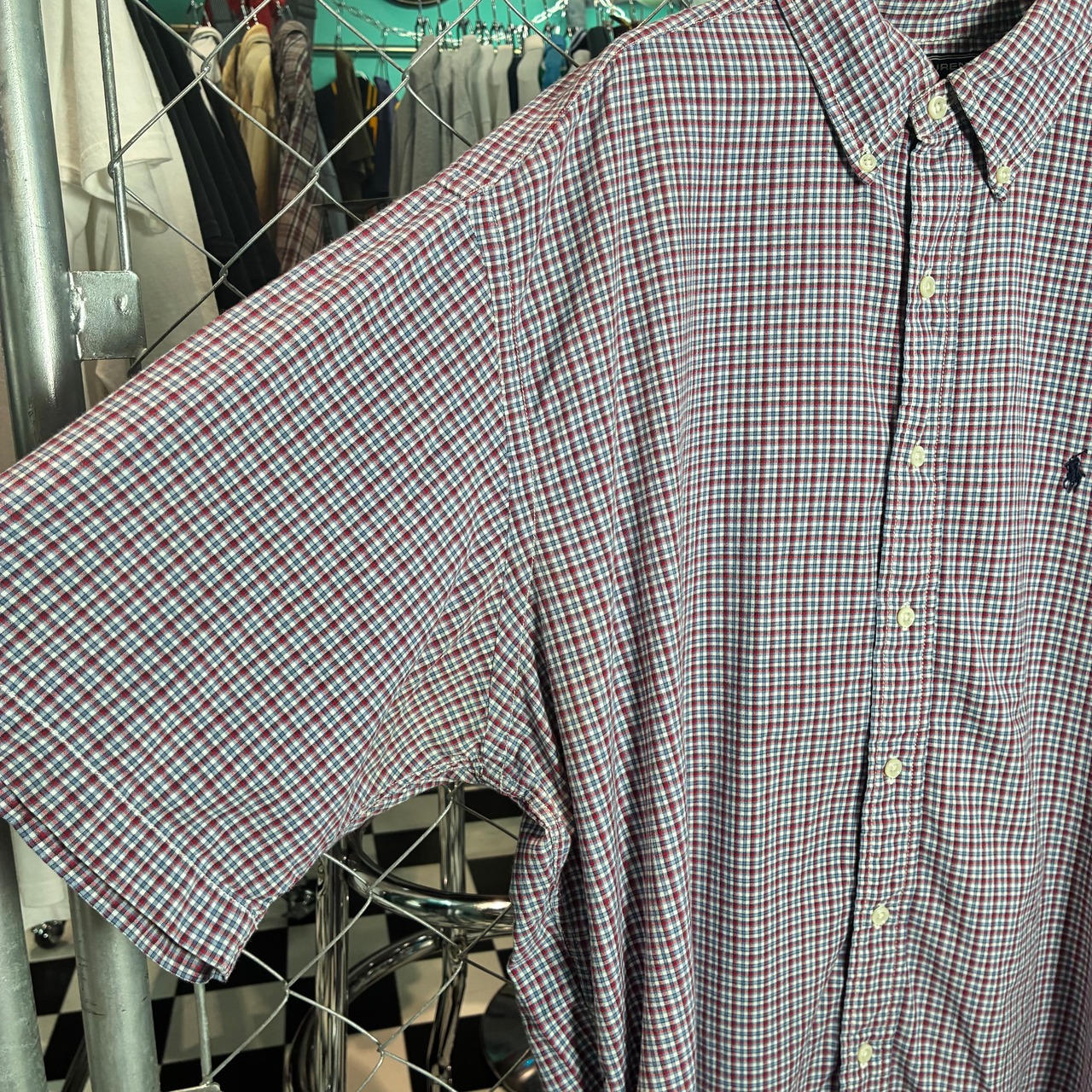 90s RALPH LAUREN SPORT 半袖チェックシャツ ラルフスポーツ