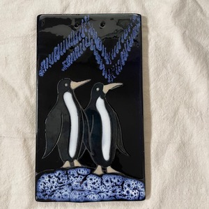 ペンギンの陶板